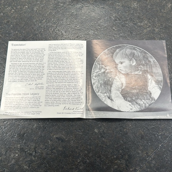 Edwin M. Knowles “Expectation” Collectible Plate - Picture 5 of 6